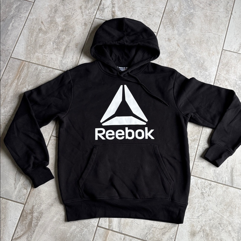 Reebok Black and White Logo Hoodie